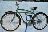   1951 Arnold Schwinn balloon tire bicycle bike rat rod green spitfire