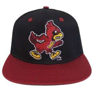   State Cyclones Retro Logo Snapback Cap Hat Black Red 