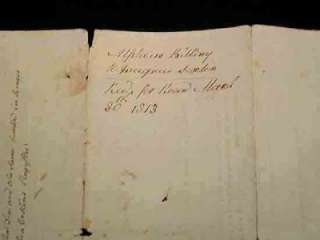 Antique DEED, SOMERS, CT. Billing to Sexton Dated 1813  