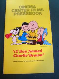 CHARLES SCHULZ (A BOY NAMED CHARLIE BROWN)PRESSBOOK  