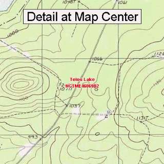 USGS Topographic Quadrangle Map   Telos Lake, Maine (Folded/Waterproof 