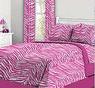 Pink & White ZEBRA Teen Girls QUEEN Size Comforter SHEETS 8 Piece BED 