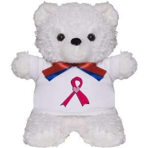  Breast Cancer Awareness Pink Ribbon Art Teddy Bear by 