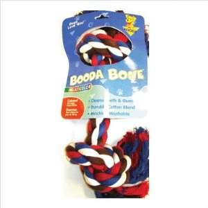  BOODA 5077 Two Knot Rope Bone Dog Toy in Red, White and 