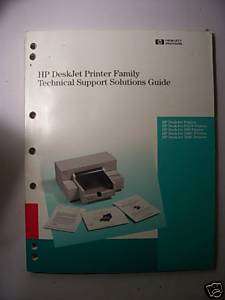 HP Deskjet Printer Family Tech. Support Solutions Guide  