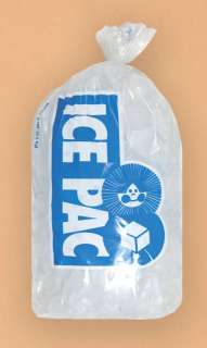 Ice Bags, 8 LB Printed ice bags, 1500 per box.  