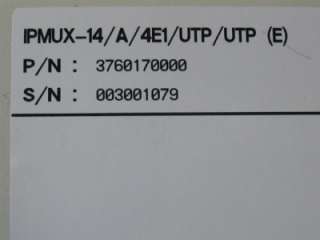 RAD TDM IP IPmux 14 / A / 4E1 / UTP / UTP 3760170000  
