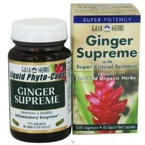 Gaia Herbs   Ginger Supreme Liquid Phyto Caps   30 Vegetarian Capsules