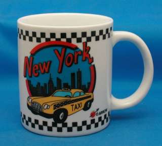 NEW YORK TAXI Porcelain Coffee Mug Souvenir Collectible  