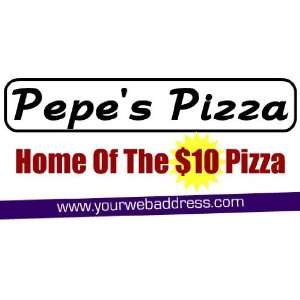  3x6 Vinyl Banner   Pepes Pizza 