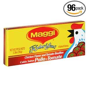 Maggi Hispanic Chicken Tomato Bouillon, 8 Cube, 3.38 Ounce Packets 