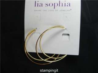 Lia Sophia Hoopla Earrings Matte Gold  