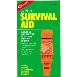  Coghlans 5 in 1 Survival Aid Kit. Includes Match Box 
