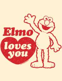 ELMO LOVES YOU Vintage Sesame Street 2001 T Shirt NWT  