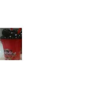   Seasons Greetings Plastic Tumbler with Minnie Mouse Ears Lid & straw