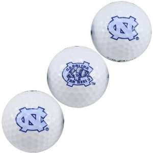  North Carolina Tar Heels (UNC) White 3 Pack Golf Balls 