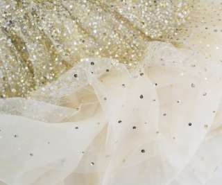 Alice+Olivia TALLULAH Princess Dress 4 UK 8 NWT Cream Silk Gold Sequin 