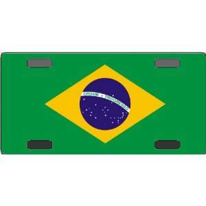 Brazil Flag Vanity License Plate
