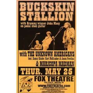  Buckskin Stallion John Macy Boulder Concert Poster