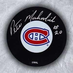  PETER MAHOVLICH Montreal Canadiens SIGNED Hockey Puck 
