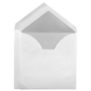  Double Wedding Envelopes   Marquis White Silver Lined (50 