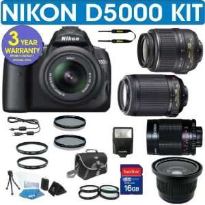 Nikon D5000 Digital Camera + Nikon 18 55mm VR Lens + Nikon 55 200mm VR 