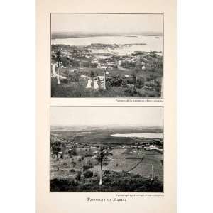  1910 Print Panorama Mariel Cuba Landscape Women Artemisa 
