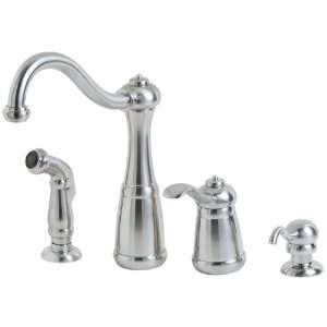 Pfister Marielle Stainless Kitchen Faucet, 4 Hole Set 