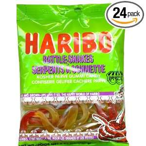 Haribo Gummi Rattlesnakes, 5.29 Ounce Bags (Pack of 24)  