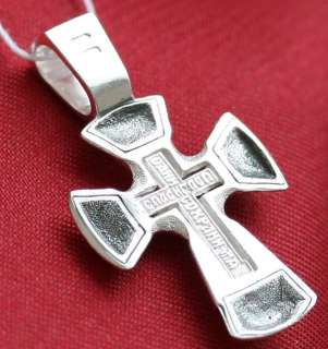   RUSSIAN ORTHODOX ICON CROSS, STERLING SILVER 925.CHRISTIAN JEWELRY