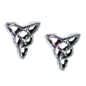   Stud Earrings Sterling Silver   Celtic Knot Small Triangle Jewelry
