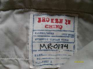 Mens 33 x 32 J CREW FLAT FRONT Broken In Chino Khakis Cotton Dress 