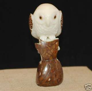 Tagua Handcarved Owl Sculpture, Carvings, Masks WorldofGood by 