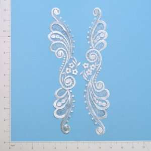  Bridal Lillies Of Valley Lace Applique Pack of 2