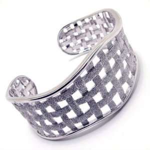   925 Sterling Silver Bracelet Textured Jewelry 