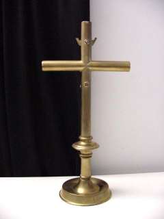 large vintage crucifix, brass, standing  