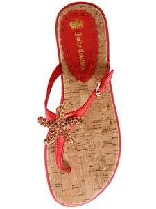   Couture FRANKIE Starfish Sandal Flip Flops RED Coral Metallic  