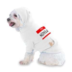   NICHOLAS Hooded (Hoody) T Shirt with pocket for your Dog or Cat MEDIUM