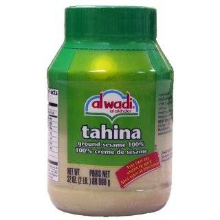 Al Wadi Tahina, Ground Sesame 100%, 32 Ounce Jars (Pack of 2)
