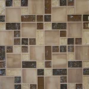  Brown Ice Crackle Glass Mosaic