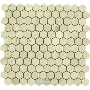  Majesta tiles   1 marble hexagon tile in crema marfil 