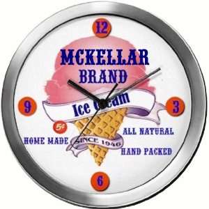 MCKELLAR 14 Inch Ice Cream Metal Clock Quartz Movement  