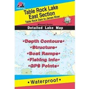 Missouri Lake Maps By Fishing Hot Spots Table Rock Lake West   Shows 