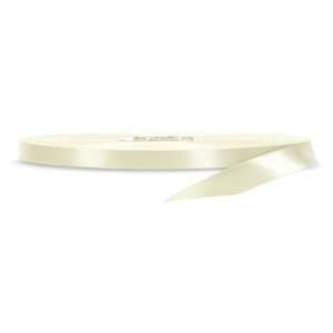  Midori, Inc   Bone White Double Faced Satin Ribbon   1/4 x 