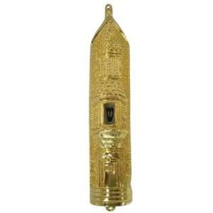 Mezuza for Jewish Home. Gold Plated. Styled as the Chabad Headquarters 