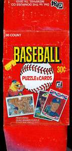 1984 Donruss Baseball EMPTY Wax Pack Box Card Set  