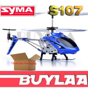 Mini Syma 3CH RC Helicopter S107 Gyro (WELL PACKED) Blue Color  
