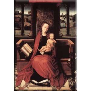   Enthroned 11x16 Streched Canvas Art by Memling, Hans