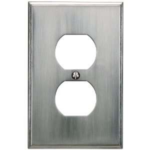  Sutton Brushed Nickel Finish Outlet Wall Plate