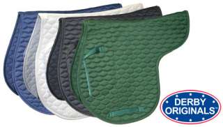 AP Quilted Contour Shaped English Horse Saddle Pad WH  